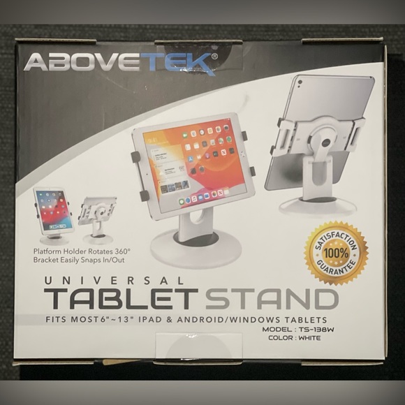 AboveTEK 360° Rotating Tablet Stand, Fits 6"-13" (Diagonal) Tablet Holder - NWT - Picture 9 of 10
